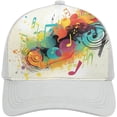 thumbnail image 1 of Abstract Music Themed Baseball Cap Classic Golf Cap Soft Dad Hat Multicolor Adjustable Low Profile Hat Unisex, 1 of 3
