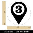 thumbnail image 2 of Map Location 3 Marker Rubber Stamp for Scrapbooking Crafting Stamping - Medium 1 Inch, 2 of 7
