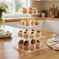 thumbnail image 4 of Acrylic Cupcake Stand for 50 Cupcakes, Tiered Dessert Display Tower with Sturdy Column, Clear Party Serving Platter for Weddings Birthdays and Events, 4 of 9