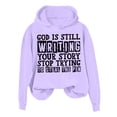 thumbnail image 1 of WEAIXIMIUNG Robe Chandail en Molleton Surdimensionnée Taille Zip Tendance Automne et Hiver pour Femmes Sweat à Capuche Imprimé Lettre Sweat à Capuche Sport Manches Longues, 1 of 3