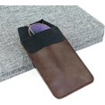 thumbnail image 4 of Pocket Protector, 2 Pieces PU Leather Pocket Pen Holder Organizer Pouch for Shirts Lab Coats Pants Pen Sleeve MultiPurpose Pen Pocket Holds Pens Pointers Pencils and Notes Card (Brown, Black), 4 of 6