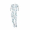 thumbnail image 3 of Onqubzoe Pajamas for Women Set Clearance Christmas Pajamas Women's 2024 Outer Wear Home Suit Women's Autumn and Winter Printed Long Sleeved Trousers Split Pajamas Maternity Pajamas Blue M, 3 of 4