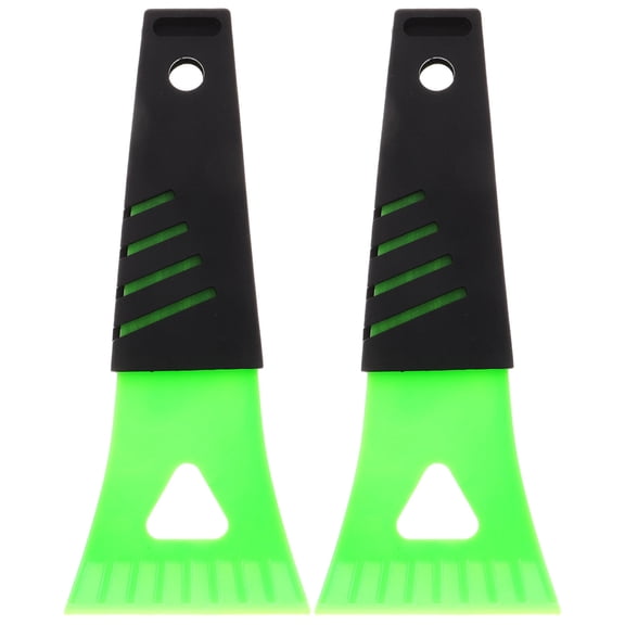 OULII 2-Pack Portable Plastic Ice Scrapers for Car Windshield and Rearview Mirror Snow and Frost Removal