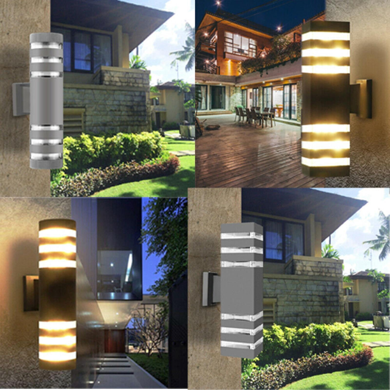 Aluminum and Down Wall Lamp E27 Garden Exterior Lighting Sconce Corridor Porch Lights IP65 Waterproof 3000K