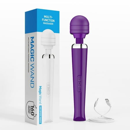 Wired powerful handheld massager, 20 modes&8 speeds, - quiet&waterproof - personal full body treatment for exercise recovery - perfect for relieving tension, muscle, back, soreness, and recovery