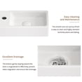 thumbnail image 3 of Wall-Mounted Ceramic Bathroom Sink,Small Cloakroom Basin Sink for Small Bathroom, Powder Room,14.57" x 7.09" x 3.54",Left, 3 of 7