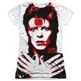 thumbnail image 2 of David Bowie Piercing Gaze Allover Print Officially Licensed Sublimation Juniors T Shirt, 2 of 4