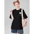 thumbnail image 1 of Vintage Round Neck Geometric Print T-Shirt for Women, Short Sleeve, Polyester, Machine Washable, Casual, Print, 1 of 6