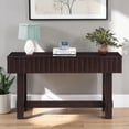 thumbnail image 2 of Tcbosik Console Table with 3 Storage Drawers, 52 inch Entryway Table, Narrow Sofa Table with Solid Wood Legs, Behind Couch Table for Living Room, Hallway, Foyer, Easy Assembly, Espresso, 2 of 9