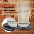 thumbnail image 5 of Round Silicone Drink Coaster, 10cm Heat Resistant Table Mat, Non Slip Cup Pad – Multiple Colors, Yellow, 5 of 5