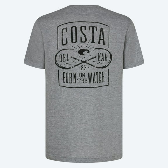 Costa Fury Blend Sleeve Crew T-Shirt Gray Heather, XLarge Short Sleeve Shirt