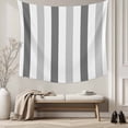 thumbnail image 5 of Grey Striped Tapestry for Bedroom Wall Hanging Tapestry, Minimalist Farmhouse Stripe Ceiling Backdrop Tapestries Poster Blanket Wall Decor for Teens Room Living Room Dorm 59" x 79", 5 of 8