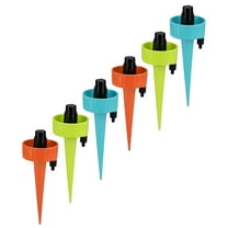 6 Pack Self Watering Spikes for Indoor/Outdoor Plants, Self Watering Planter Insert with Adjustable Drip Valve,Auto Vacation Plant Watering Devices,Plants Water System,Self-Watering Stakes