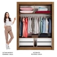 thumbnail image 4 of Ropero Closet Madesa Dallas Plus 2 Puertas Corredizas 4 Cajones Marrón, 4 of 5