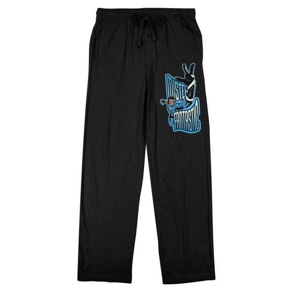 Fantastic Four First Steps Mr. Fantastic Character Art Adult Black Sleep Pajama Pants-XL
