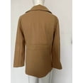 thumbnail image 5 of Fashion Turndown Collar Jacket For Women Autumn Winter Long-sleeved Double-breasted Woolen Coat, 5 of 9