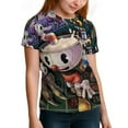 thumbnail image 6 of Cuphead T-Shirts for Boys Girls, Kids 3D Print Short Sleeve, Unisex Crew Neck Tee Shirts for Youth, 6 of 9