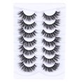 thumbnail image 1 of Mebver Pestañas postizas Pestañas de ojo de gato Pestañas de visón sintético Aspecto natural Pestañas tenues y esponjosas que parecen extensiones Pestaas Postizas D Curl Lash Strips Short Fox Eye Lash, 1 of 5