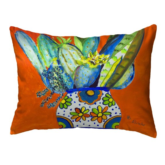 Potted Cactus Noncorded Pillow 16x20 Medium