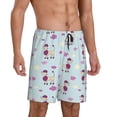 thumbnail image 2 of Logiee Poodle Dog Print Men's Pajama Shorts with Drawstring & Pockets,Sleep Shorts for Men,Sleepwear Bottoms,Elastic Waistband Loungewear-Medium, 2 of 6