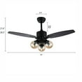 thumbnail image 2 of 42" Ceiling Fan Light 3-Light Wood Chandelier Fan Farmhouse Lighting Fixtures, 2 of 12