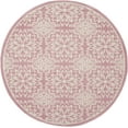 thumbnail image 2 of Walmart Bliss Modern Floral Ivory/Pink 5'3" x Round Area Rug, (5' Round), 2 of 6