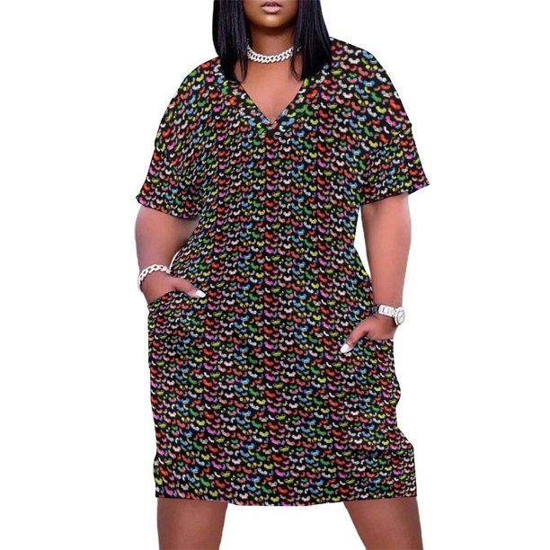 We "re all ears Here vestido suelto con bolsillo Vestido de playa para mujer vestidos de mujer ropa de Corea con estilo
