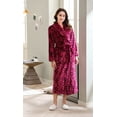 thumbnail image 2 of Richie House Women's Plush Soft Warm Fleece Bathrobe Robe RHW2881, 2 of 3