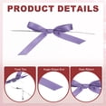 thumbnail image 3 of Uxcell Satin Ribbon Bow, Mini Bows with Twist Ties for DIY Craft Gift Wrapping Treat Bags Wedding Birthday Party Decoration Purple, 3 of 7