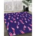 thumbnail image 3 of Ahgly Company Machine Washable Indoor Rectangle Transitional Denim Dark Blue Area Rugs, 6' x 9', 3 of 7