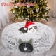 thumbnail image 2 of Cama túnel para gatos interior donut felpa suave cueva gato juguete multifuncional pequeños medianos grandes gatitos conejos hurones cojín lavable gri, 2 of 7