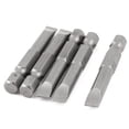 thumbnail image 1 of Puntas de destornillador magnéticas ranuradas de 6 mm con vástago hexagonal de 1/4" de 50 mm de longitud, 5 piezas, 1 of 3