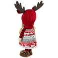 thumbnail image 7 of Northlight Nordic Girl with Moose Antler Hat Christmas Figure - 17" - Red and White, 7 of 7