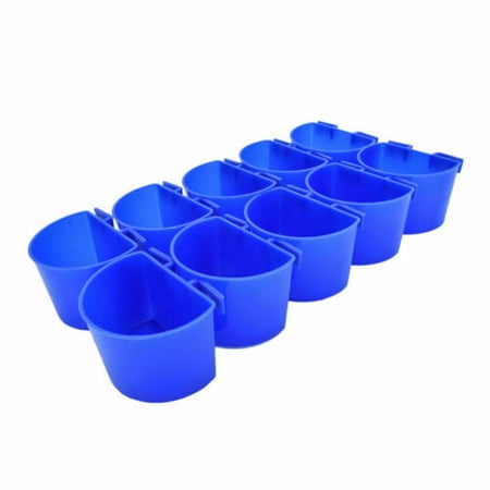 10 Pcs Cup Hanging Water Feed Cage Cups Poultry Rabbit Chicken Ws 9*6*6cm