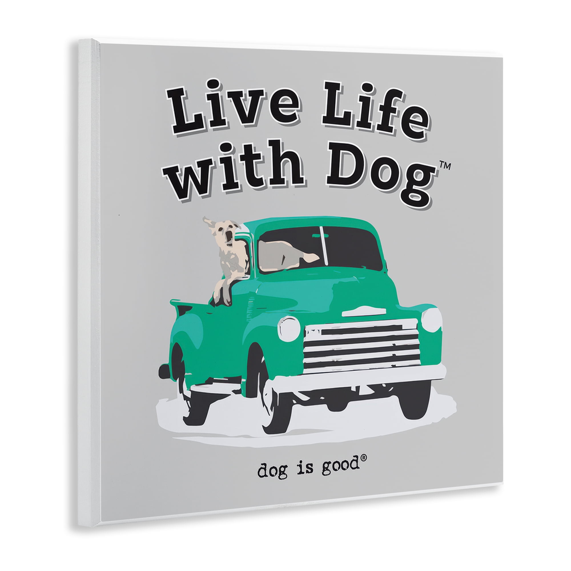 Stupell Industries Dog in Pickup Truck Animals Painting Unframed Art Print Wall Art, 12 x 12