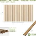 thumbnail image 2 of Ekena Millwork 47"H x 1/4"T Adjustable Wood Slat Wall Panel Kit with 1"W Slats, Maple (contains 42 Slats), 2 of 7