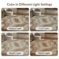 thumbnail image 7 of ODIKA 3'x5' Washable Area Rug Map Wavy Abstract Elevation Rings Lines Flowing Earthy Topographic Dynamic for Hallway, Laundry Room, Non-Slip, Flatweave, Easy Care, 7 of 7