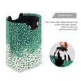 thumbnail image 3 of Yayeee Freestanding Laundry Hamper with Handle Collapsible Large Storage Basket for Clothes, Green and White Pattern, 3 of 7