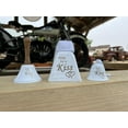 thumbnail image 4 of Bevin Bells Ring for a Kiss Wedding Bell | 6 Pack | Loud Cowbell, Tea Bell, or Ornamental Bells | Party & Reception Bell | Countertop Service Call Bell | Made in CT, USA, 4 of 7
