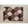 thumbnail image 3 of MDA Rug Imports Mateos Shag Collection Area Rug Brown 7' Round Trellis, Geometric 6' Round Ivory, Beige Round, 3 of 5