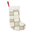 thumbnail image 3 of Flannel Christmas Stocking 17.7×11×7in Soft And Light Touch Good Socks Splicing Design Can Be Used For Hanging Beige Checked Hand-Drawn Sketch_4, 3 of 8