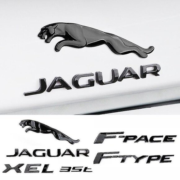 Autocollant de Logo Auto pour Jaguar F-pace F-type Xf Xe Xjl Xe Xf Xjl E-pace 3.0 5.0 V6 V8 Badge de Coffre Auto Lettres Emblème Style Auto