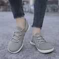 thumbnail image 6 of DLWKIPV Breathable Knit Sneakers for Women - Lightweight Lace-Up Comfort Shoes for Daily Walking & Casual Wear(GRAY,6.5), 6 of 6