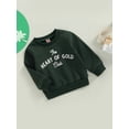 thumbnail image 3 of Faithtur Baby Girls Boys Sweatshirt, Long Sleeve Crew Neck Letters Print Fall Pullover Tops, 3 of 9