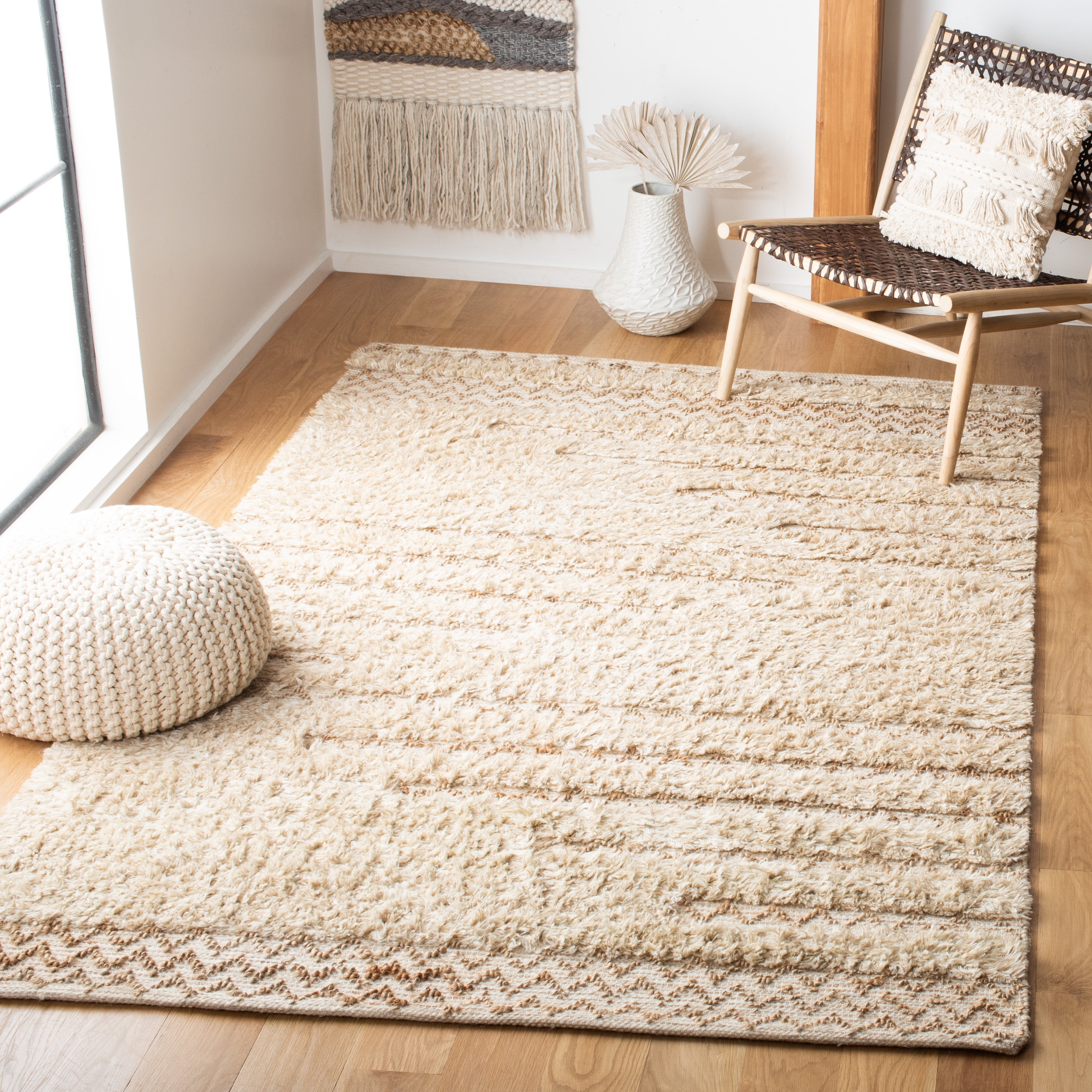 SAFAVIEH Natura Emmit Abstract Area Rug, Beige/Natural, 5' x 8'