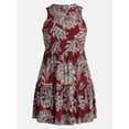 thumbnail image 6 of Time and Tru Women's and Women's Plus Sleeveless Tiered Mini Dress, Sizes XS-4X, 6 of 6