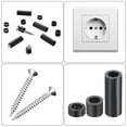 thumbnail image 5 of 100 Packs Nylon Round Spacers 4mm ID, 7mm OD, 10mm Height Screws Spacers Plastic Spacer for M4 Screws, Black, 5 of 6