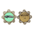 thumbnail image 1 of Broche Fleur Naturelle Contour animal Insecte Noir Bijoux pour Filles, 1 of 3