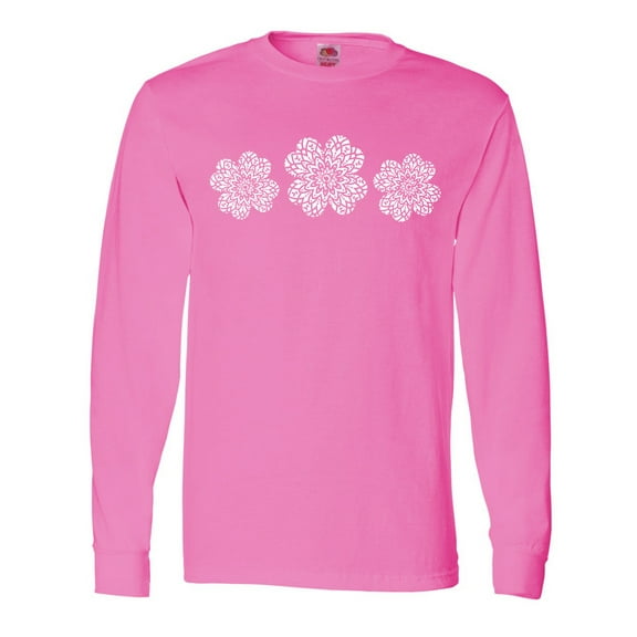 Inktastic Mandala Print Clovers Long Sleeve T-Shirt