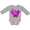 AC-Heather Grey, variant on Inktastic Lil' Purple Bronto Rawr Boys or Girls Long Sleeve Baby Bodysuit